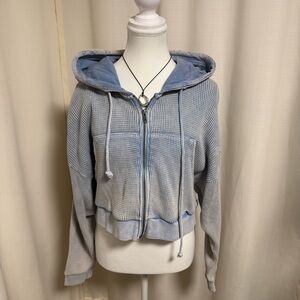 BDG Leah Waffle Knit Zip-Up
Hoodie Sweatshirt